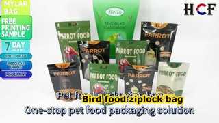 Bird food ziplock bag
