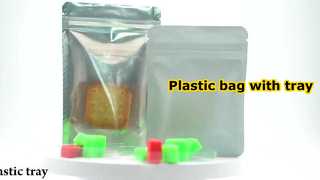 Plastic bag with tray